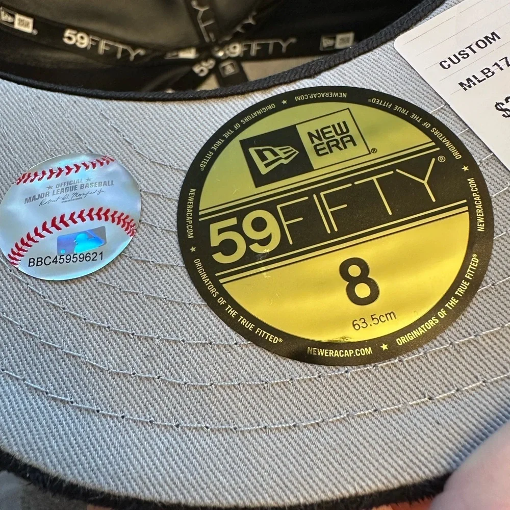 New Era NY Yankees Faux Suede Black Player Designed 59FIFTY Baseball Hat Cap SZ8